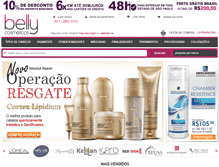 Tablet Screenshot of bellycosmeticos.com.br